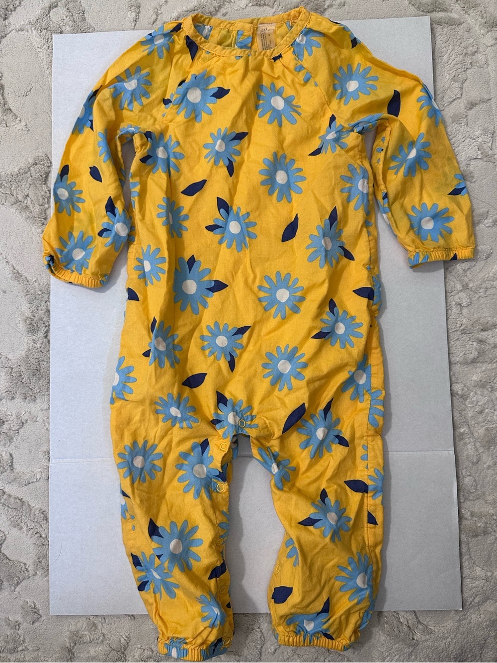 PRIMARY Baby Bubble Romper in Sunflowers 12-18 Months